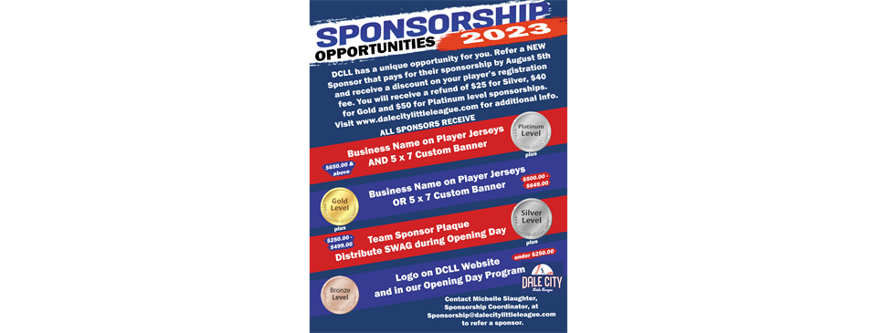 Sponsor Our League 2023