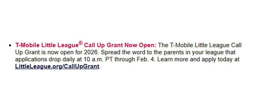 T-Mobile Call Up Grant