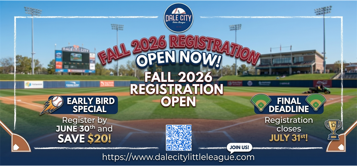 Fall 2026 Registration Open